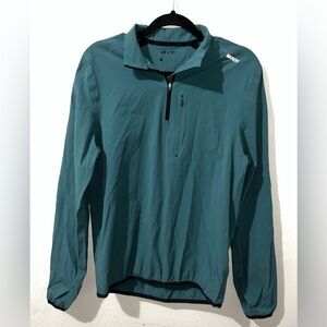 BRADY BRAND Men's Zero Weight Training Half-Zip Pullover Reflective Size S, Teal